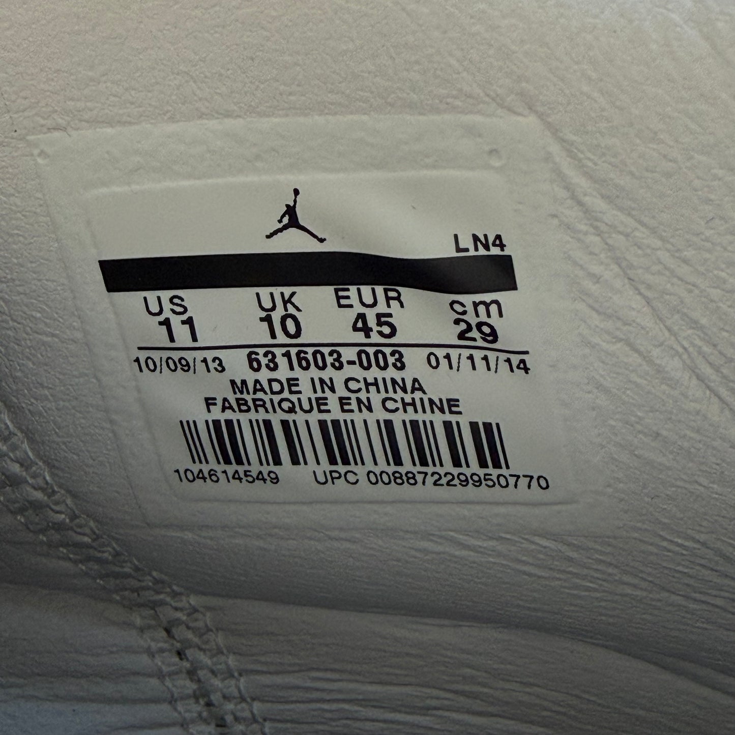 Size 11 - Jordan 3 5Lab3 'Reflective Silver' (Used)