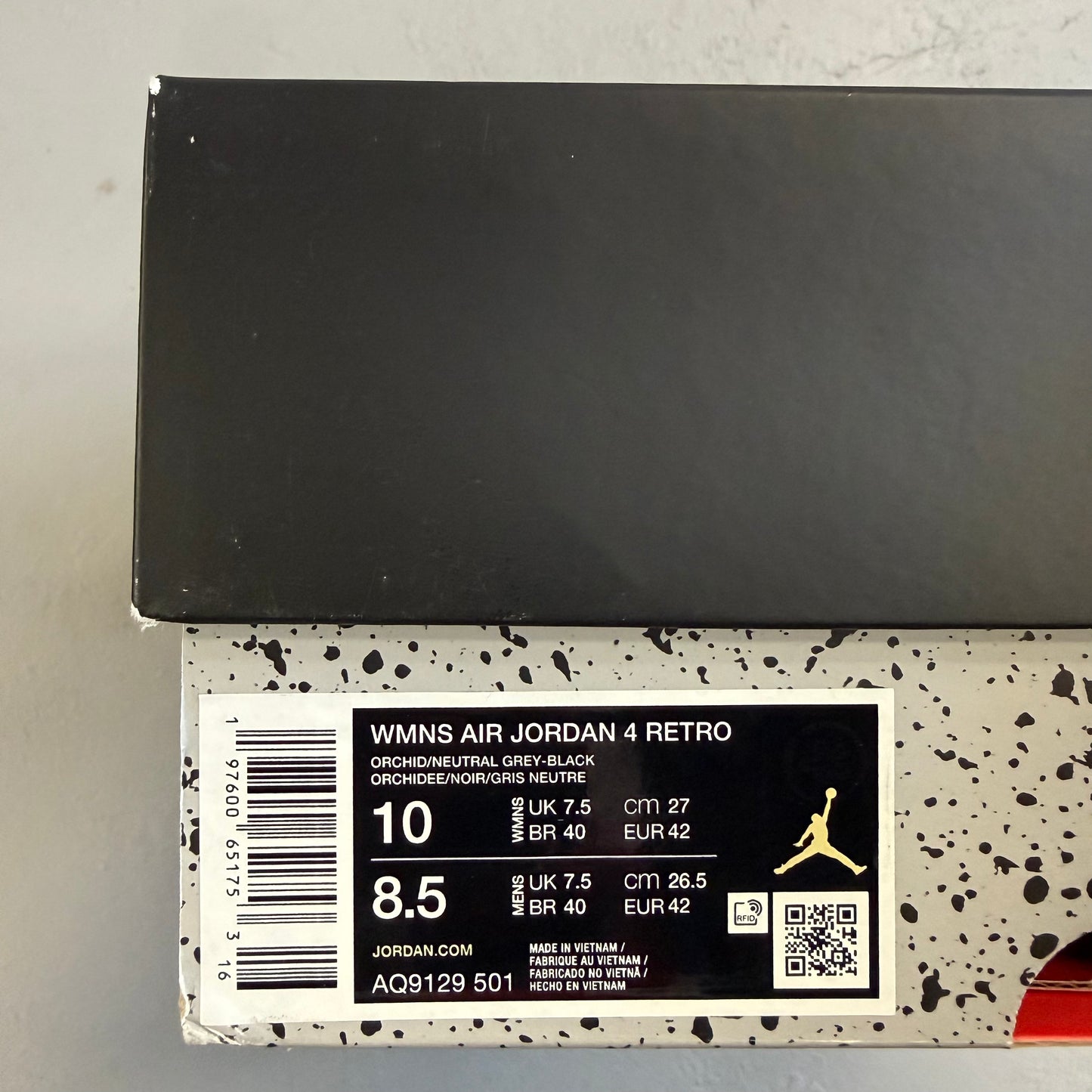 Size 10W/8.5M - Wmns Jordan 4 Retro 'Orchid' (Used)