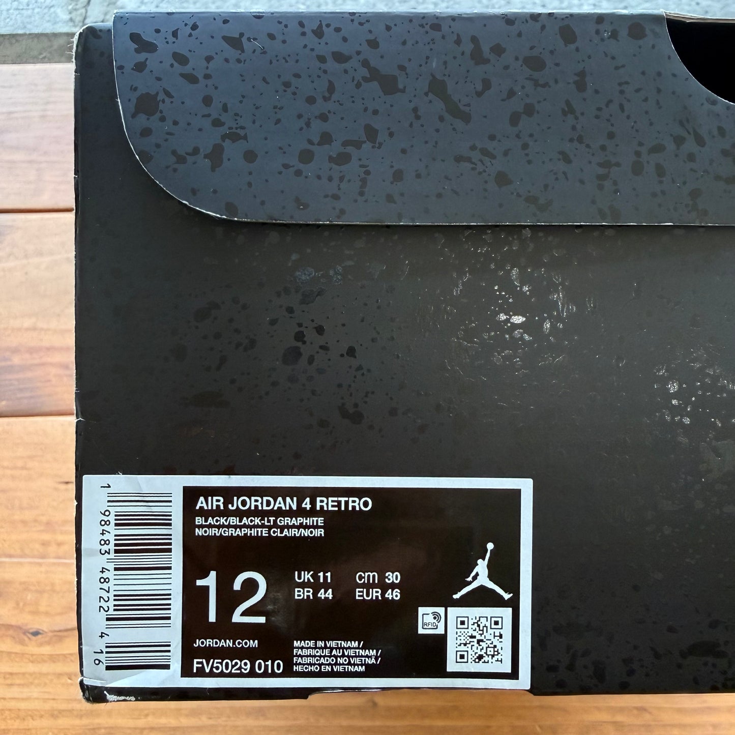 Size 12 - Jordan 4 Retro 'Black Cat' 2025 (Used)