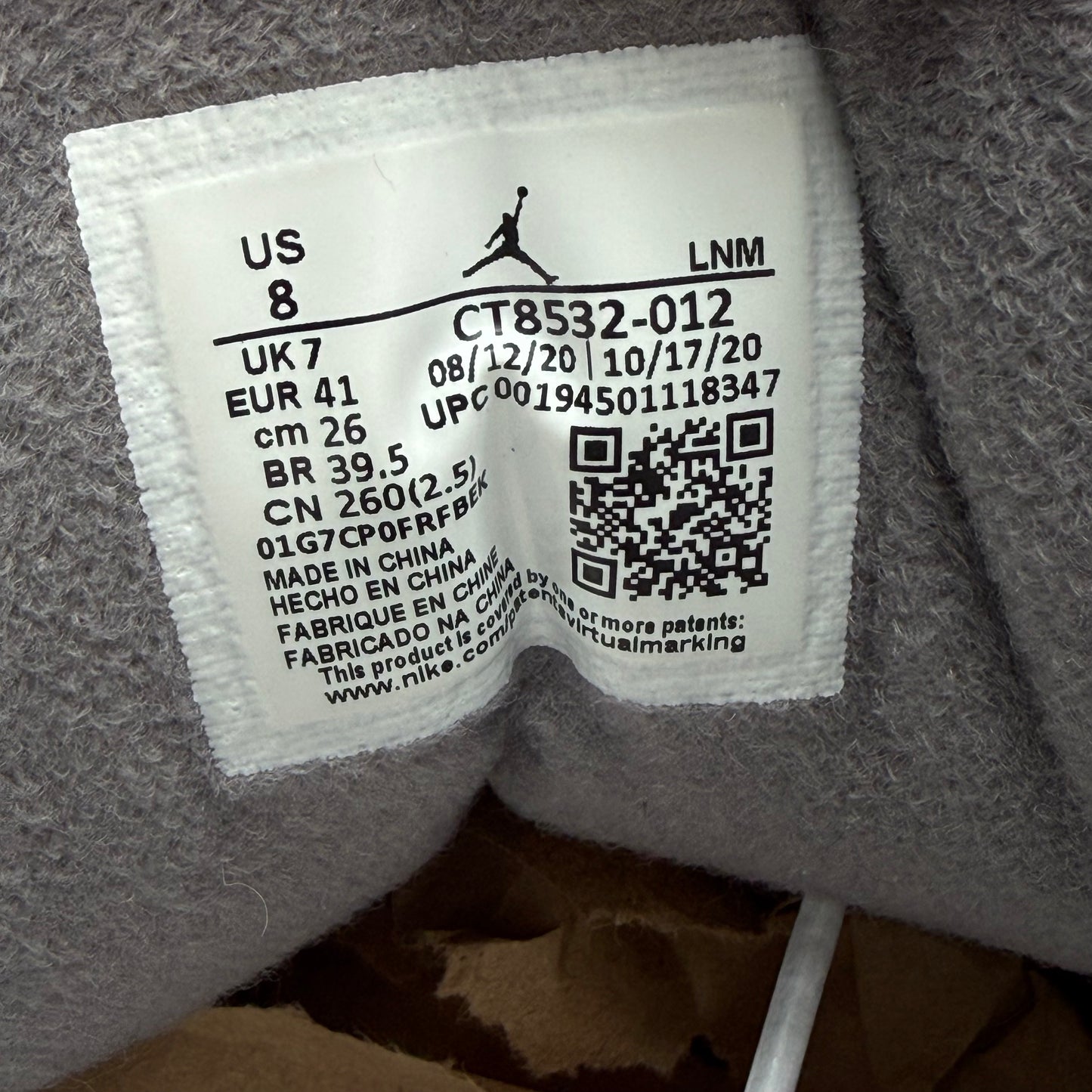 Size 8 - Jordan 3 Retro 'Cool Grey' 2021 (Used)