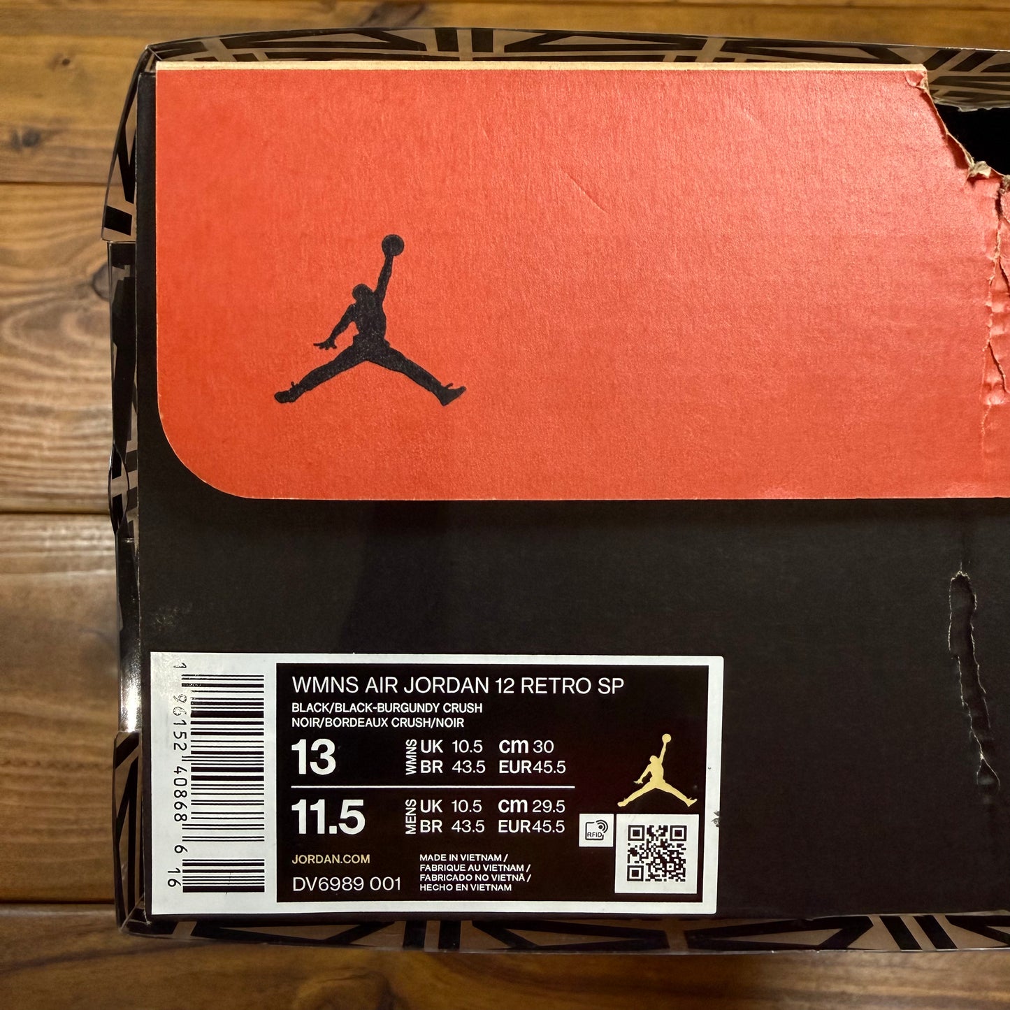 SIZE 13W/11.5M - A Ma Maniére x Wmns Jordan 12 Retro SP 'Black' (Used)