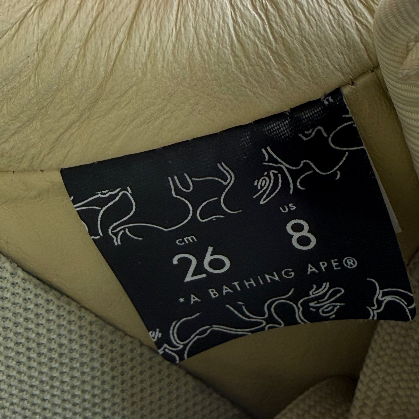 Size 8 - Bapesta #3 M1 'Beige' (Used)