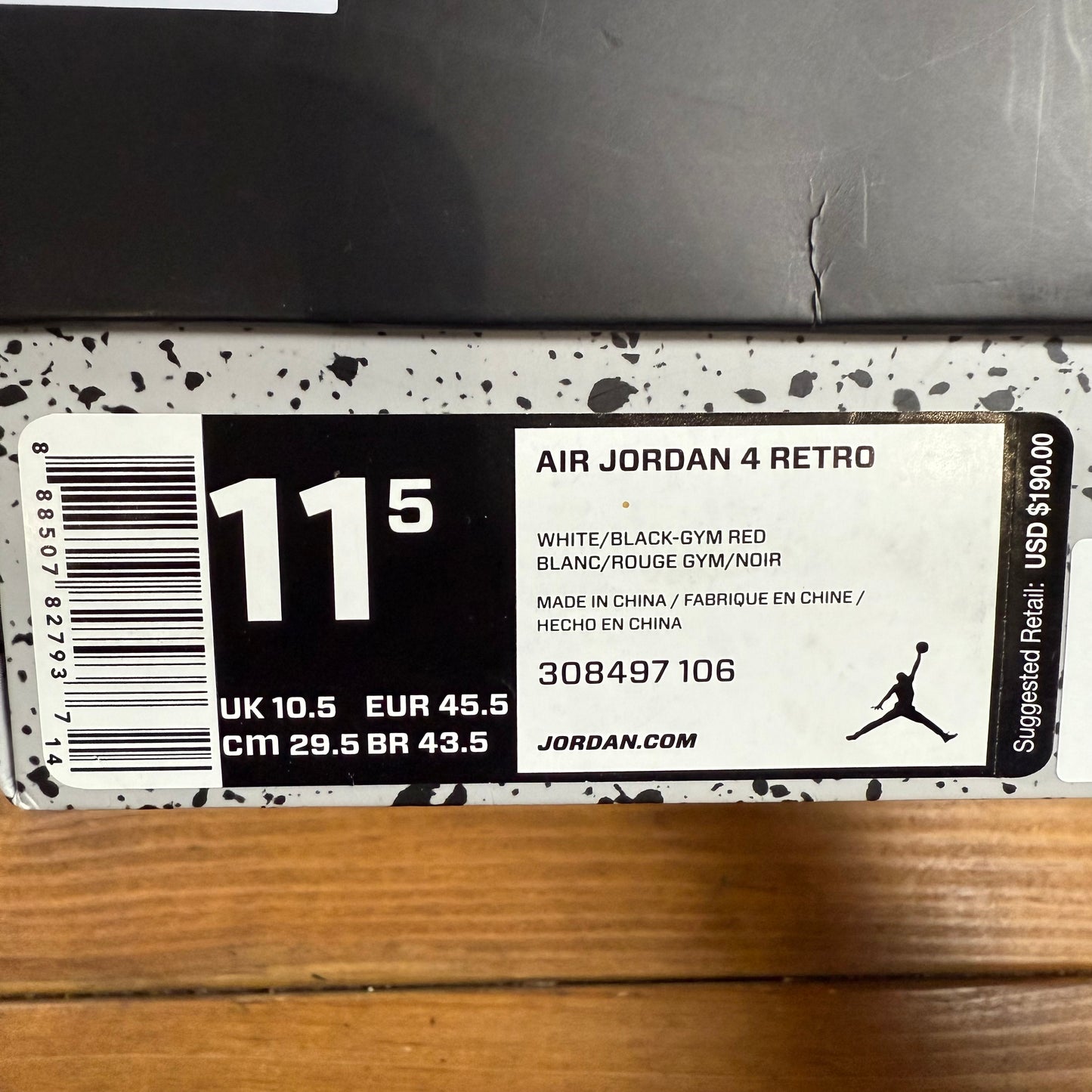 SIZE 11.5 - Jordan 4 Retro 'Alternate 89' (Used)