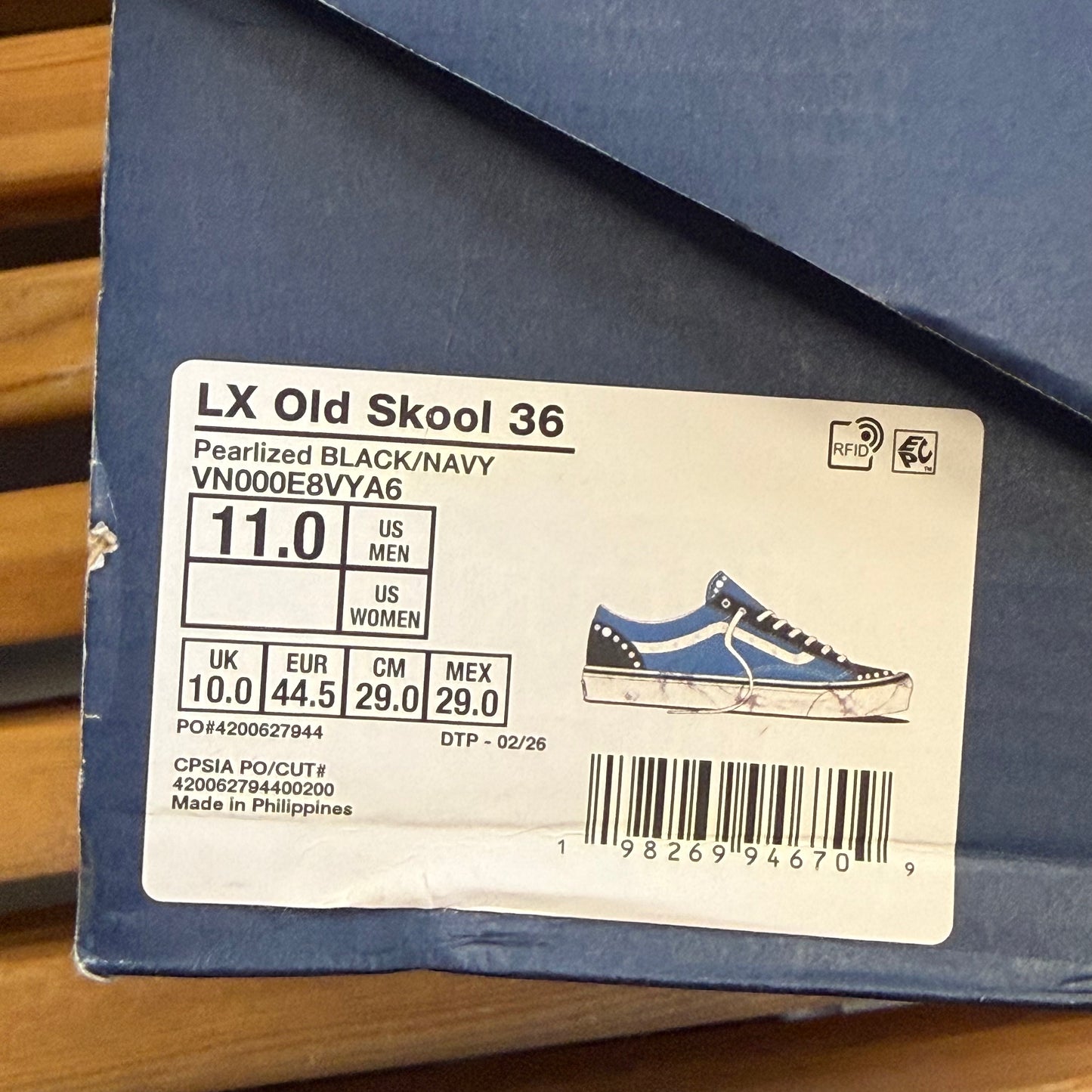 Size 11 - Vans Old Skool 36 LX 'Pearlized Pack - Black Navy' (Used)
