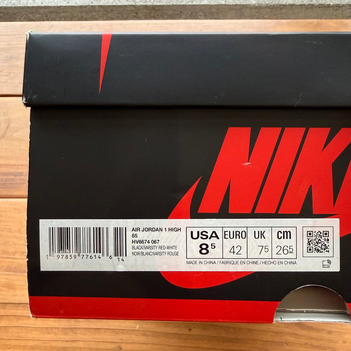 Size 8.5 - Jordan 1 Retro High '85 OG 'Bred / Banned' 2025 (Used)
