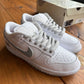 SIZE 8 - Supreme x Dunk Low SB 'White Metallic Silver' (Used)