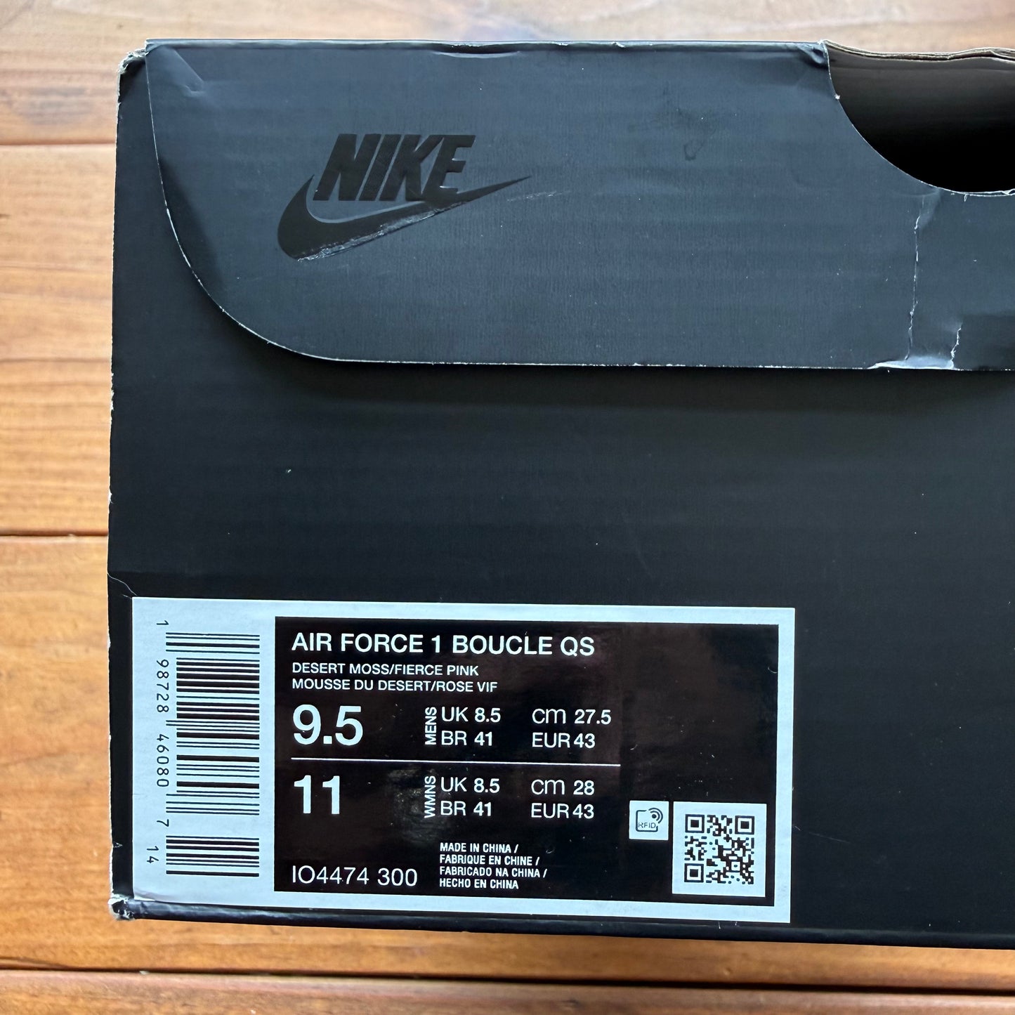 Talla 9.5 - Air Force 1 Low '07 QS 'Boucle Desert Moss' (Usadas)