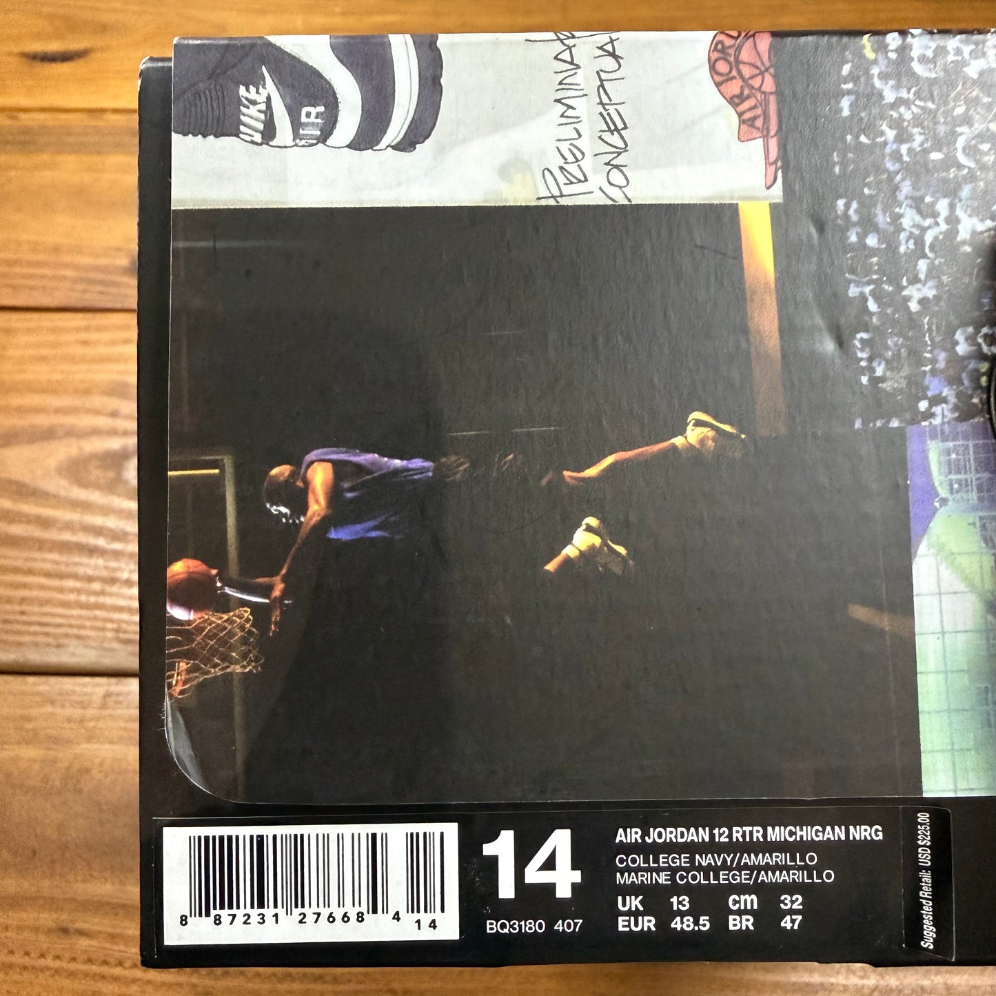 SIZE 14 - Jordan 12 Retro 'Michigan' (Used)
