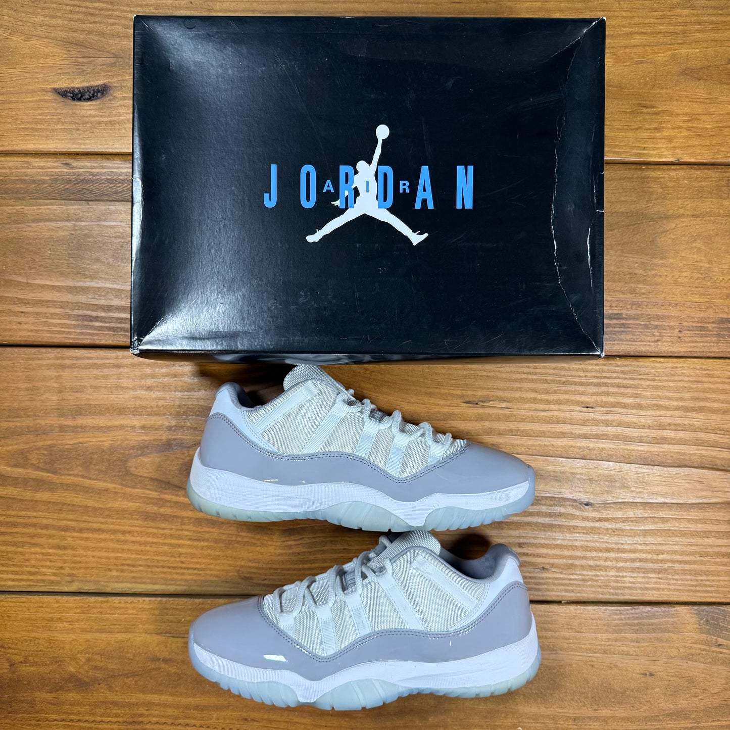 SIZE 10 - Jordan 11 Retro Low 'Cement Grey' (Used)