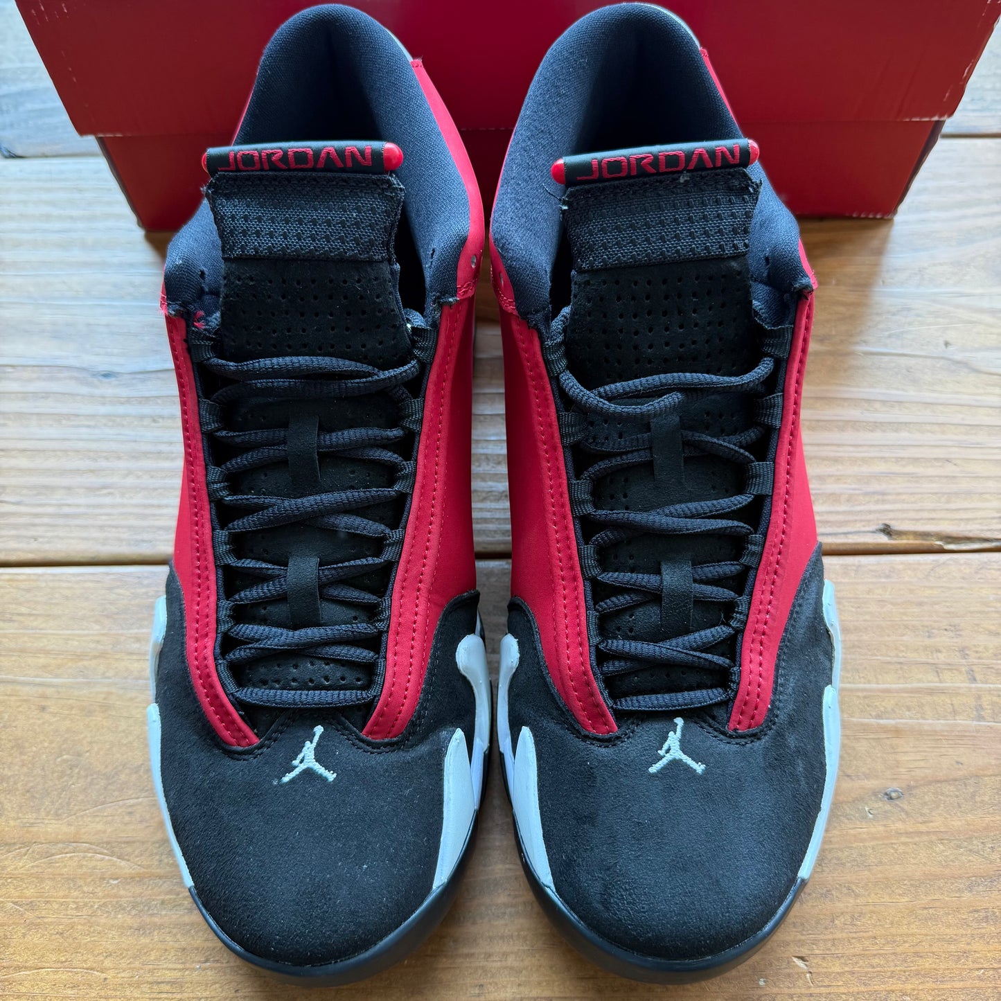 Größe 44,5 - Jordan 14 Retro 'Gym Red' (Gebraucht)