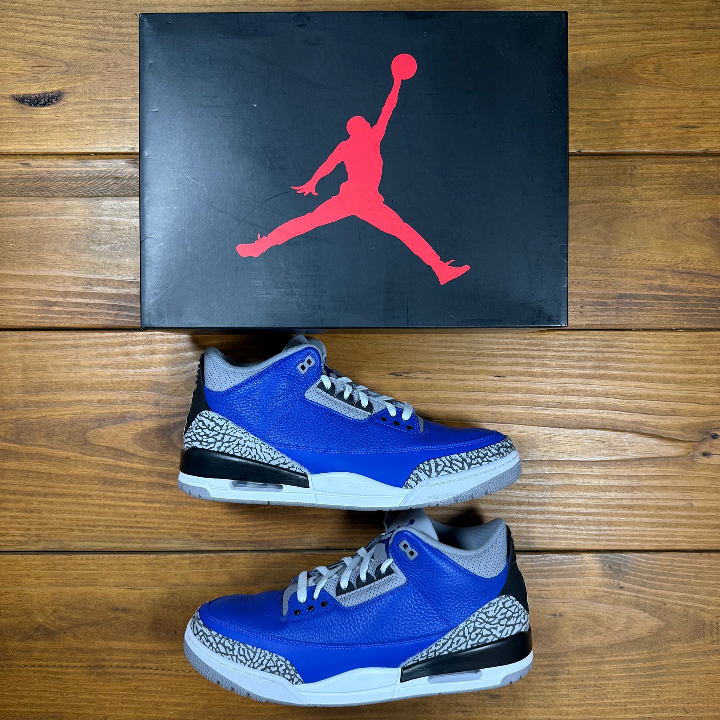 SIZE 14 - Jordan 3 Retro 'Varsity Royal' (Used)
