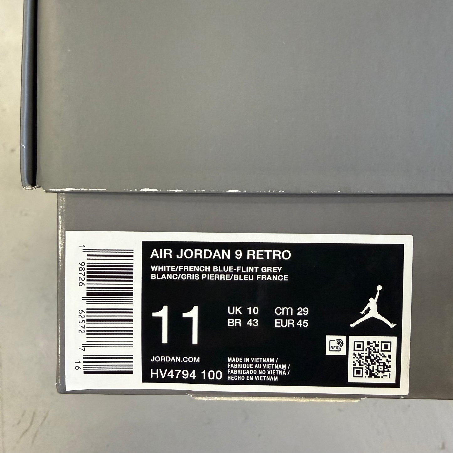 Size 11 - Jordan 9 Retro 'Flint Grey' 2026 (Used)