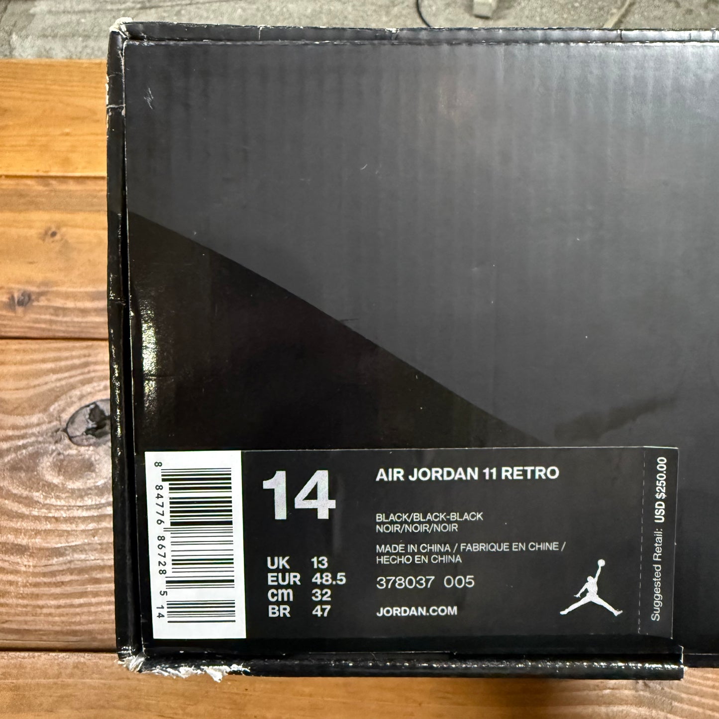 SIZE 14 - Jordan 11 Retro 'Cap and Gown' (Used)