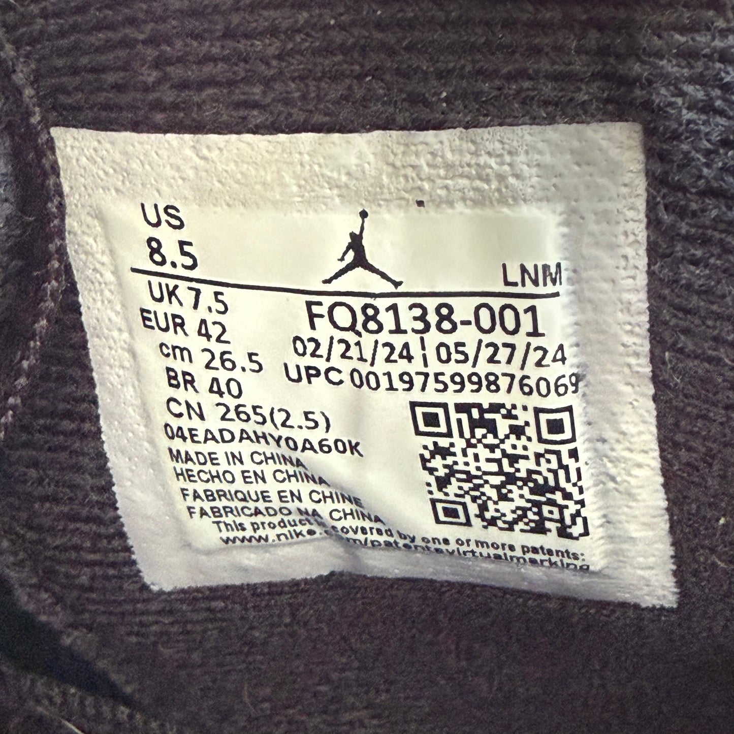Größe 42,5 – Jordan 4 Retro 'White Thunder' (Gebraucht/Ohne Karton)