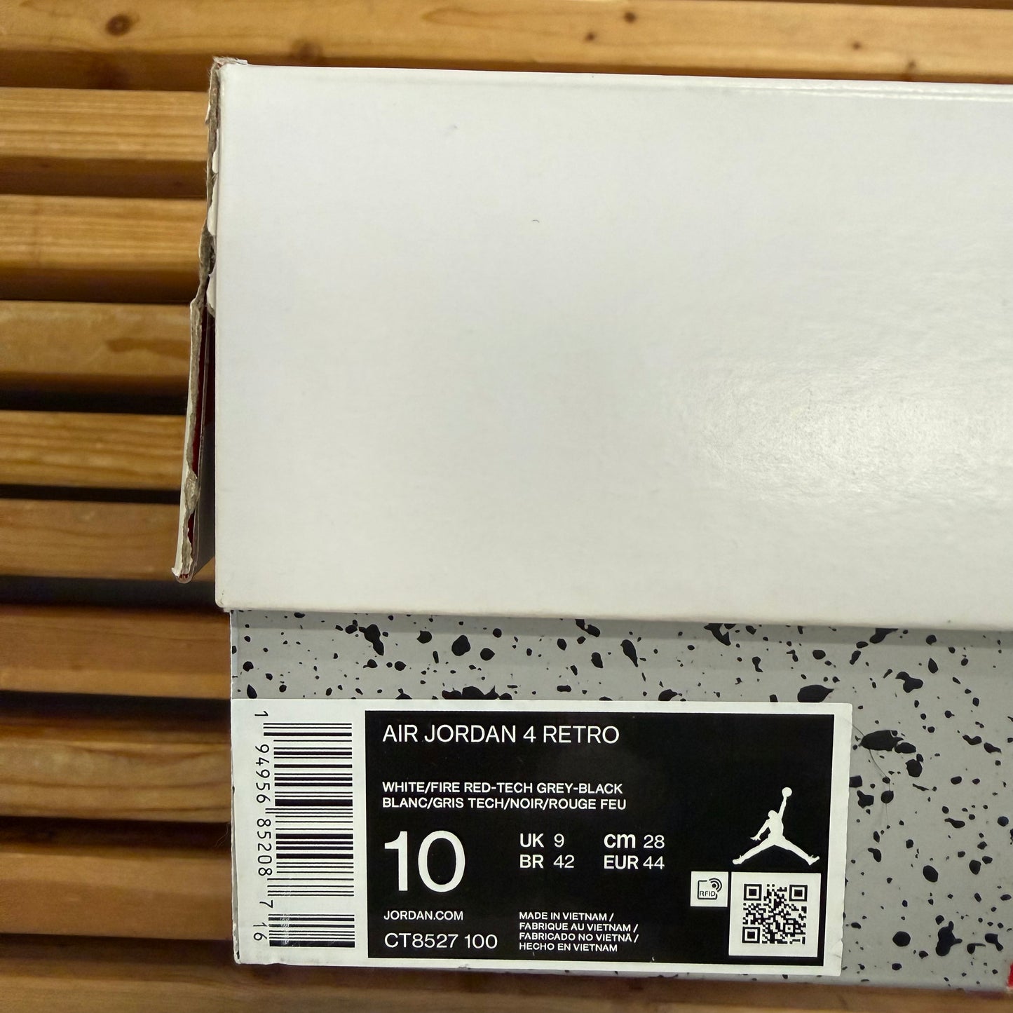 Jordan 4 Retro 'White Oreo' (Used) - Size 10