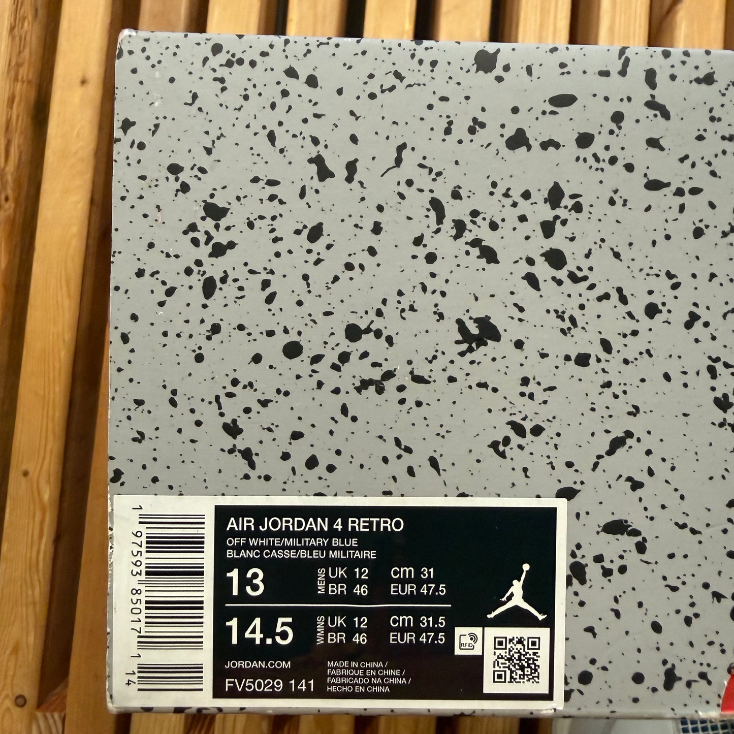 Size 13 - Jordan 4 Retro 'Military Blue' 2024 (Used/Damaged Box)