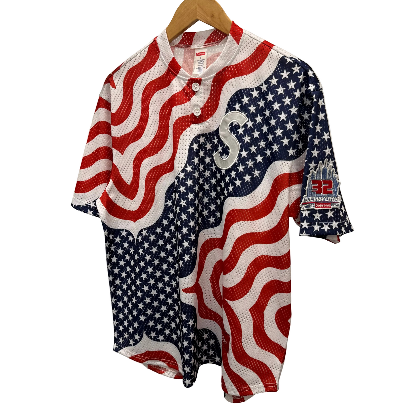 Supreme USA S Logo Baseball Jersey (Pre-Owned) - Small