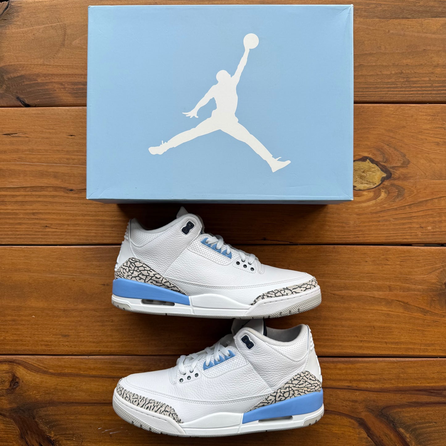 SIZE 12 - Jordan 3 Retro 'UNC' (Used)