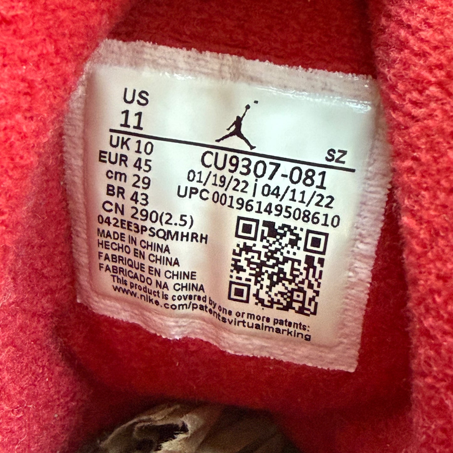 SIZE 11 - Jordan 7 Retro 'Citrus' 2022 (Used)