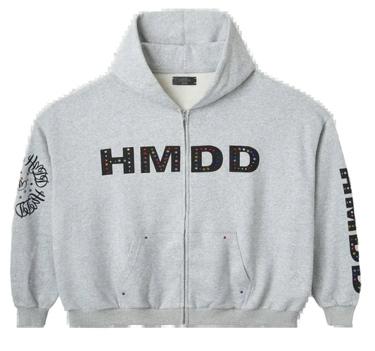 HMDD “Chimestone” Grey Zip Up Hoodie