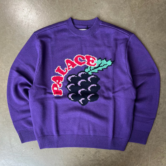 LARGE - Palace Grape Knit Sweater