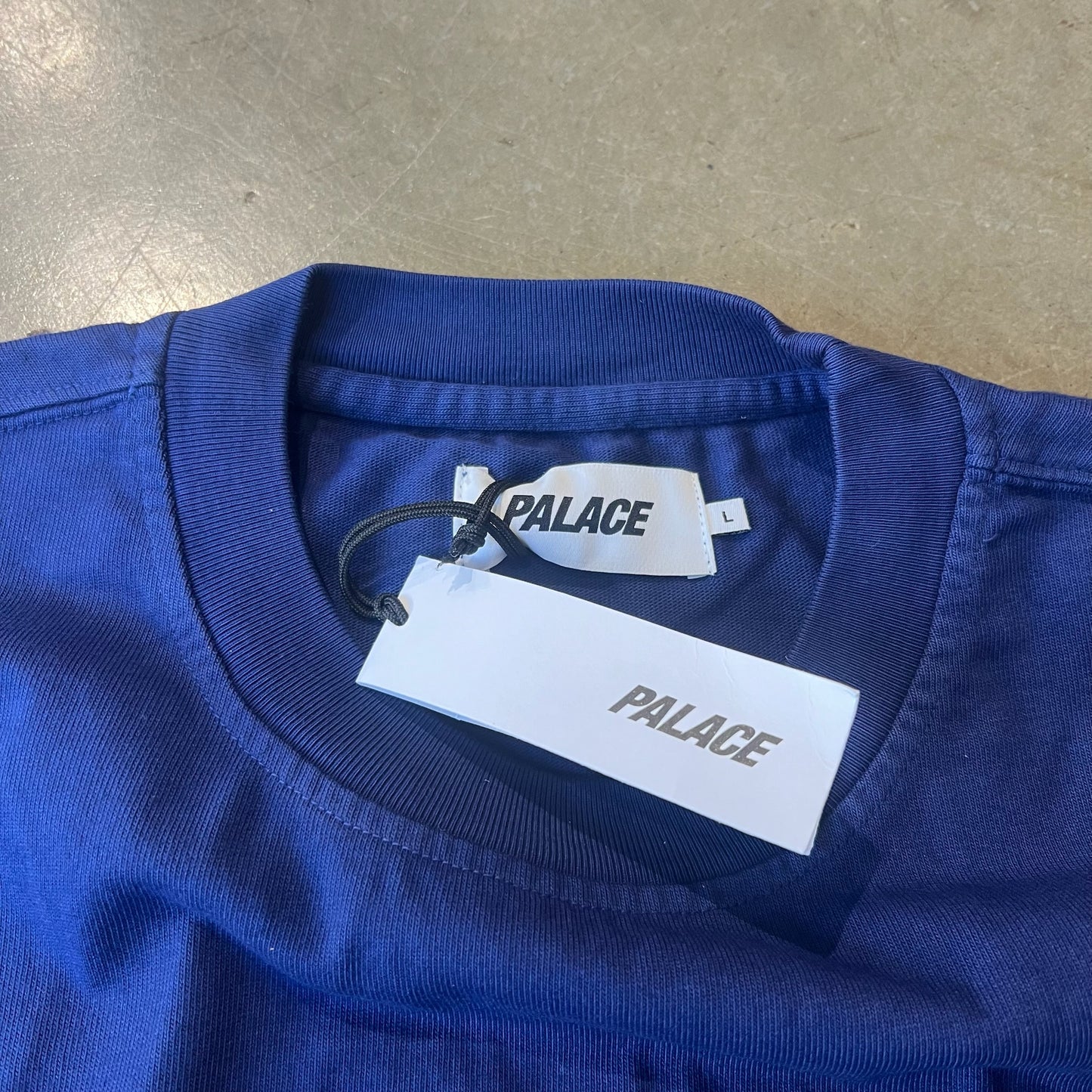 Large - Palace New York Shop Drop Shoulder Langarmshirt 'Navy'