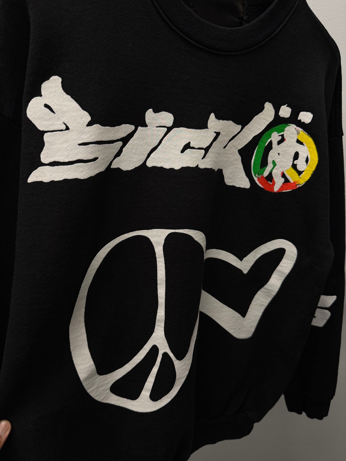 Large - Sicko Peace Love Crewneck (Pre-Owned)