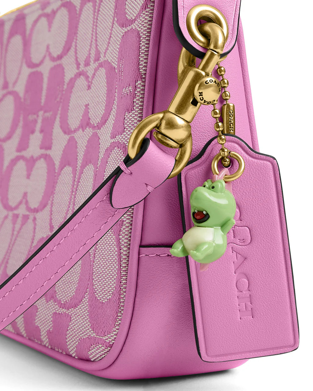 Brain Dead x Coach Signature Jacquard Plaza Bag - Fuchsia