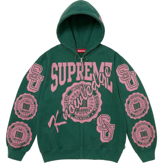 Supreme Knowledge Reigns Zip Up Hooded Sweatshirt