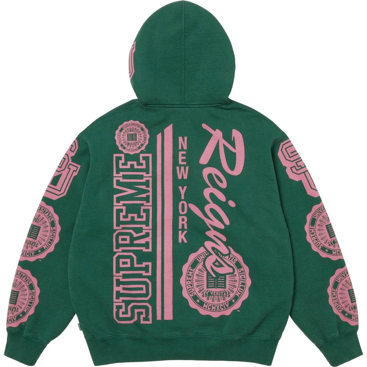 Supreme Knowledge Reigns Zip Up Hooded Sweatshirt