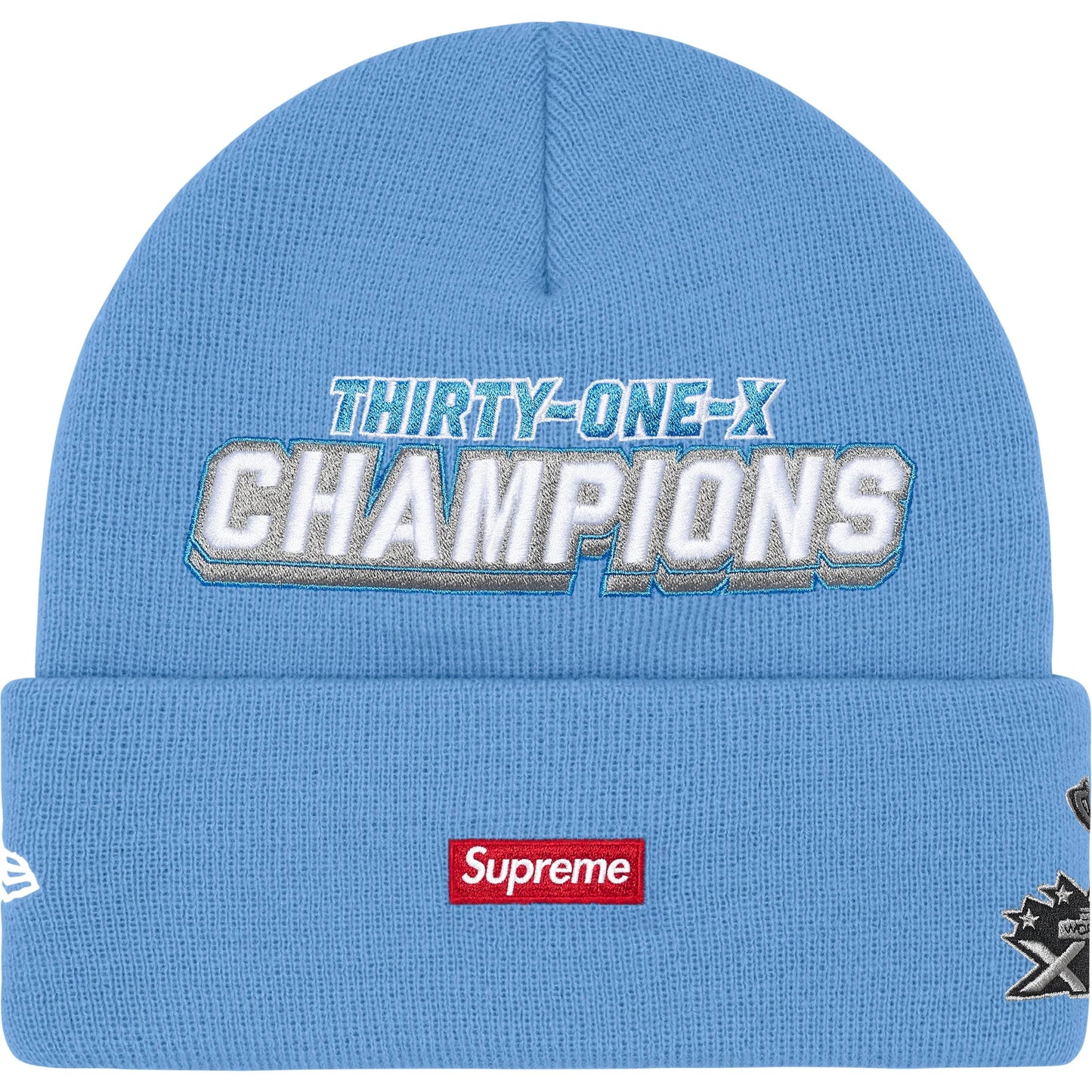 Supreme New Era® Football Beanie 'Light Blue'