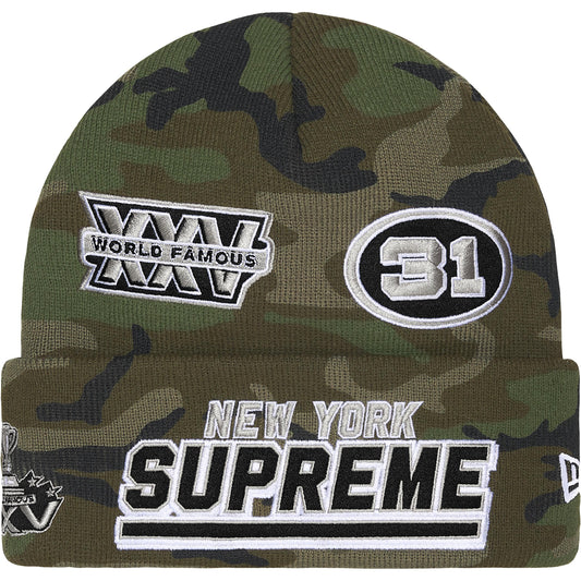 Supreme New Era® Football Beanie 'Woodland Camo'