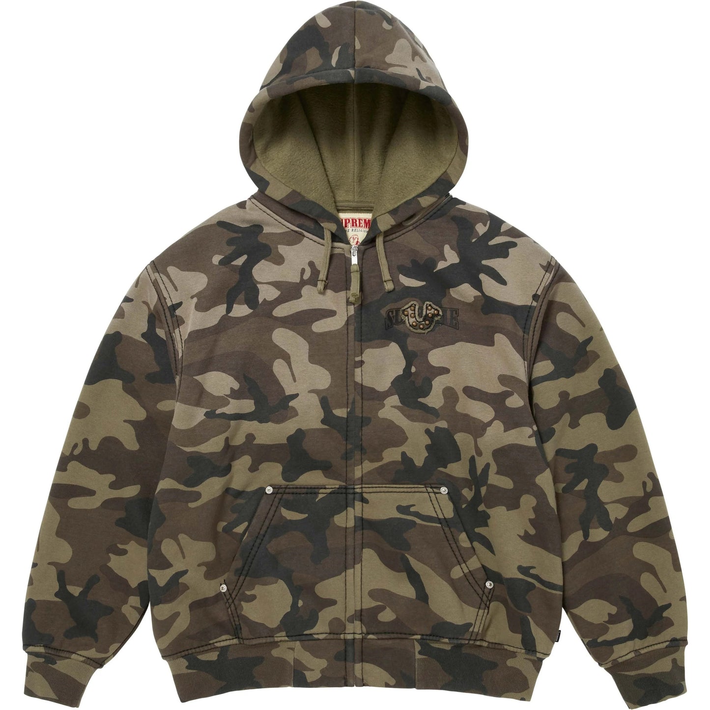 Supreme®/True Religion® Zip Up Hooded Sweatshirt 'Brown Camo'