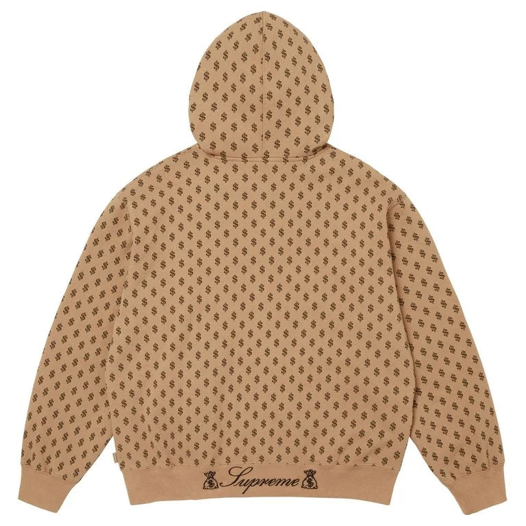 Medium - Supreme God Over Money Zip Up Hooded Sweatshirt 'Money'