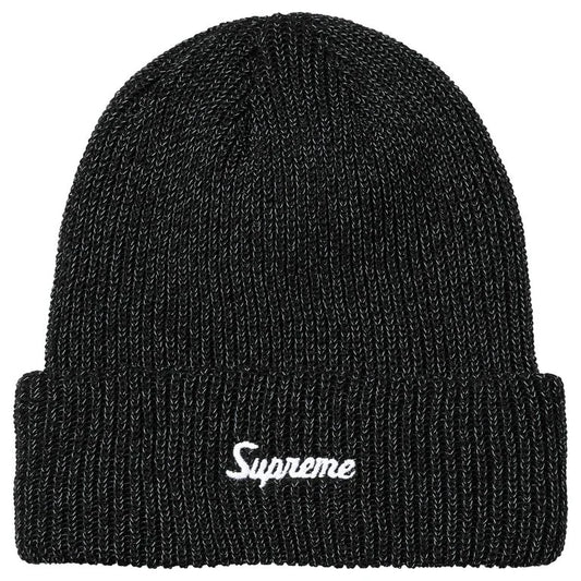 Supreme Loose Gauge Beanie 'Black Reflective'