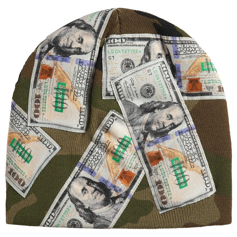 Supreme Money Beanie 'Woodland Camo'