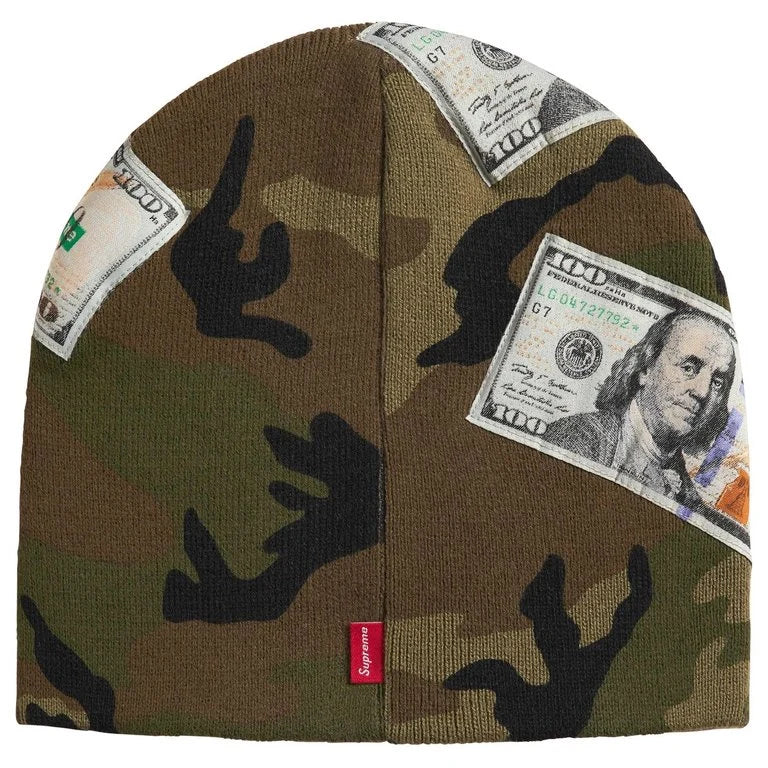 Supreme Money Beanie 'Woodland Camo'