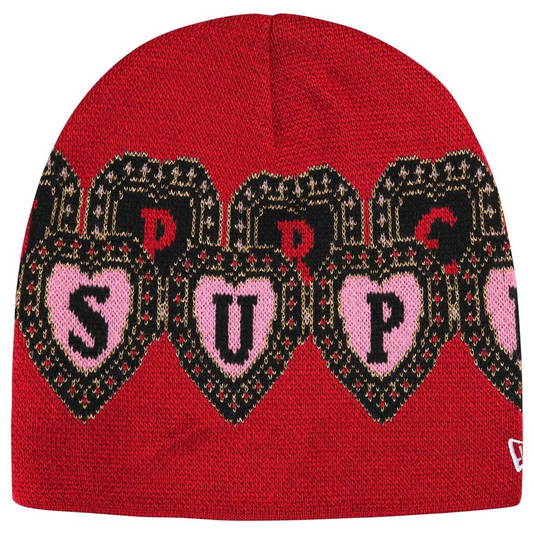 Supreme New Era® Hearts Beanie 'Red'