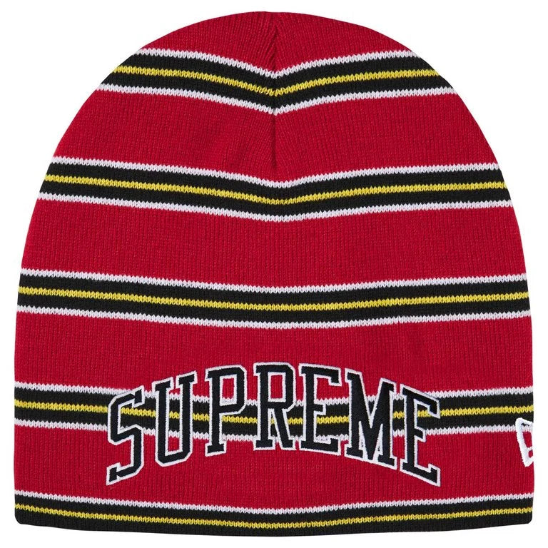 Supreme New Era® Stripe Beanie 'Red'