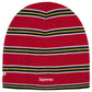 Supreme New Era® Stripe Beanie 'Red'