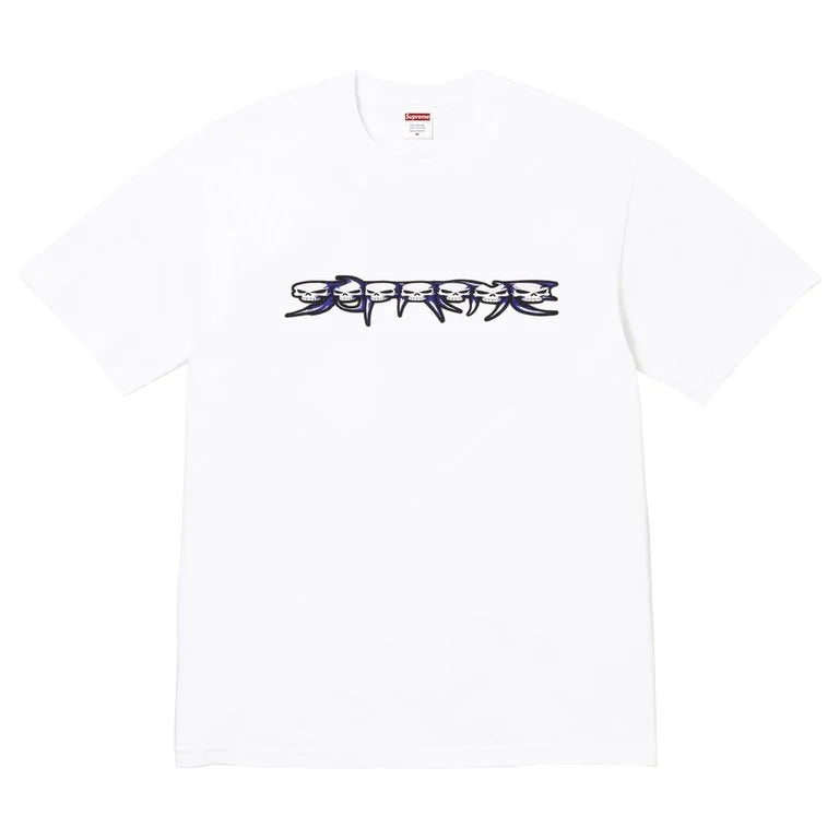 Medium - Supreme Skulls Spellout Tee 'White'