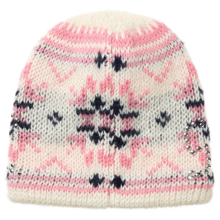 Supreme Studded Fair Isle Beanie 'Cream'