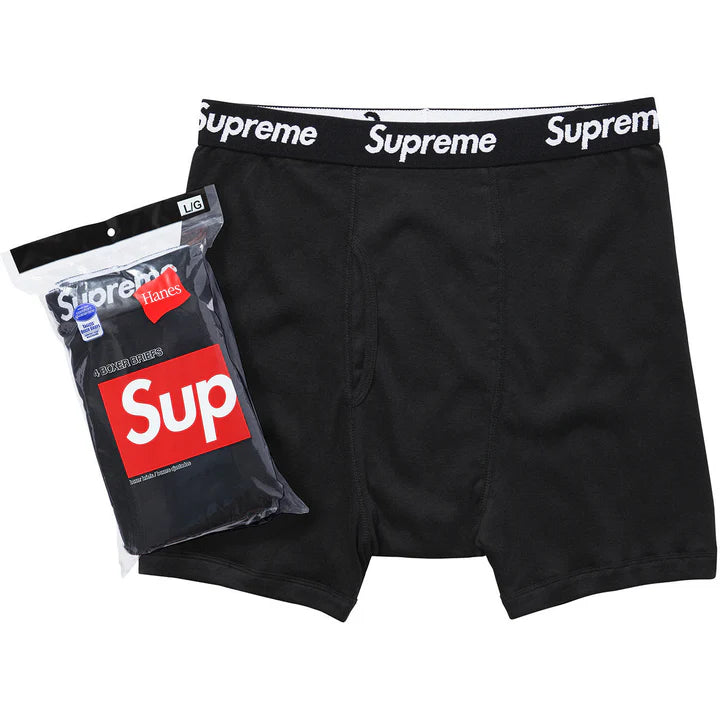 Supreme / Hanes Boxershorts (4er-Pack) – Schwarz