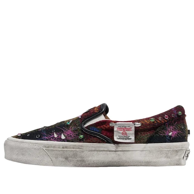 Size 11 - Vans Premium Classic Harris Tweed® Slip-On Shoe 'Red'