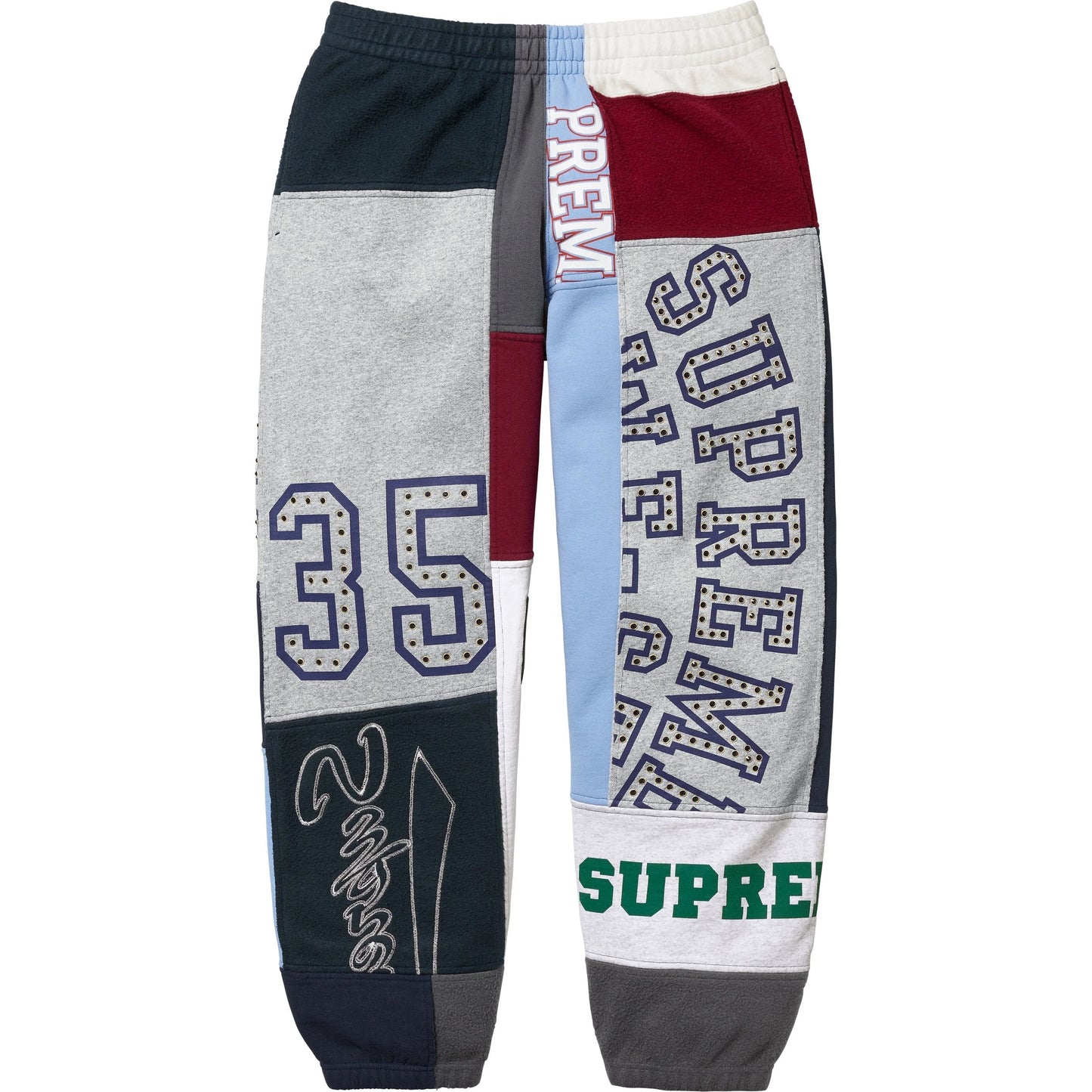 Supreme Patchwork Sweatpants 'Navy'