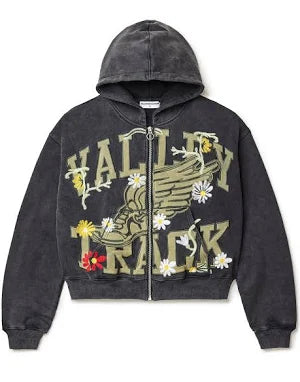 Vale Black Garden Zip Hoodie