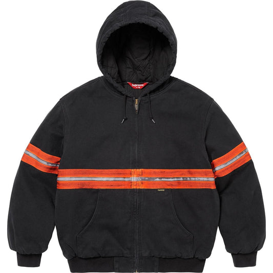 Supreme 'Reflective Stripe' Hooded Work Jacket