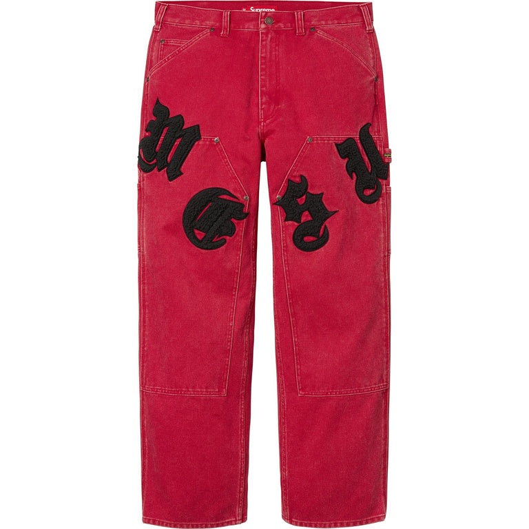 Supreme Old English Canvas Double Knee Painter Pant „Rot“
