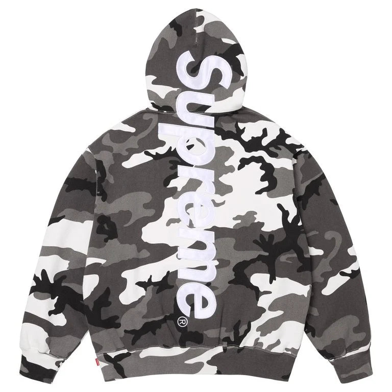 Sudadera con capucha y aplique de satén Supreme 'Snow Camo'