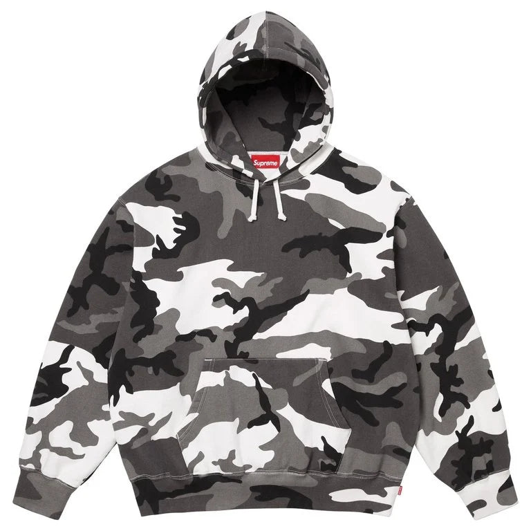 Sudadera con capucha y aplique de satén Supreme 'Snow Camo'